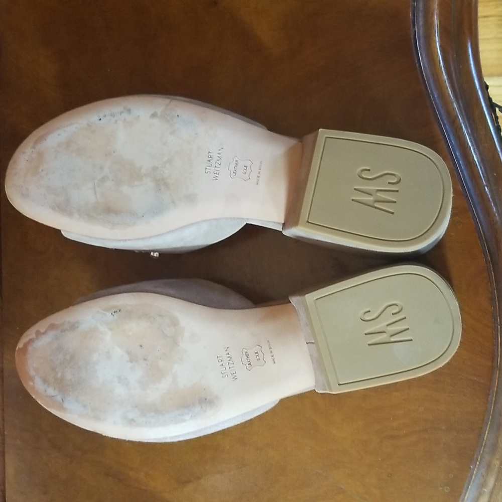 Stuart Weitzman Decorslide Suede Block Heel Slide - image 8